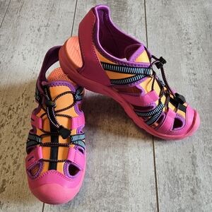 CAMEL CROWN PINK & ORANGE HIKING SHOES. SIZE 6.